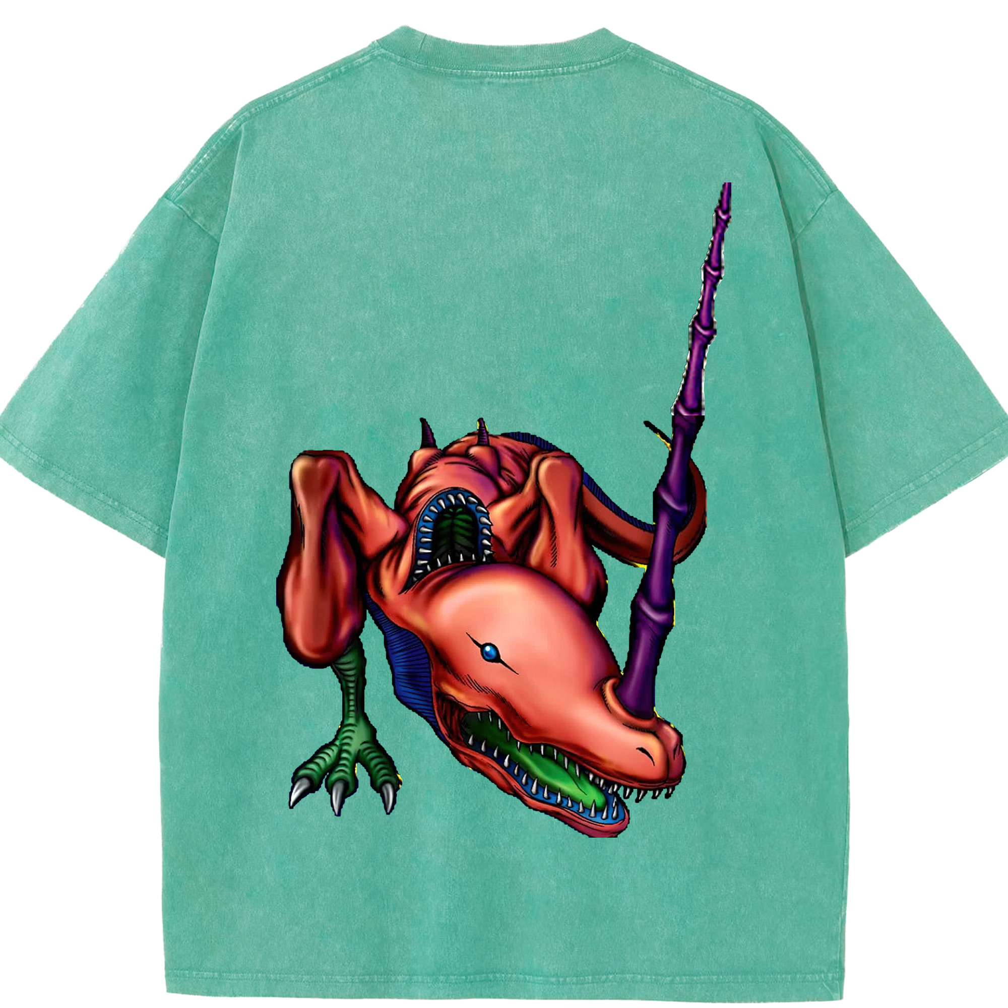 （画像用） 遊☆戯☆王 Yu-Gi-Oh! 綿100% ヴィンテージ風 半袖Tシャツ（背面プリント）